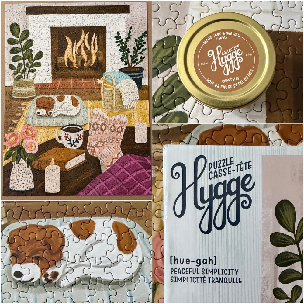 500-piece Hygge Cozy Fireplace Puzzle - Includes Bonus Candle